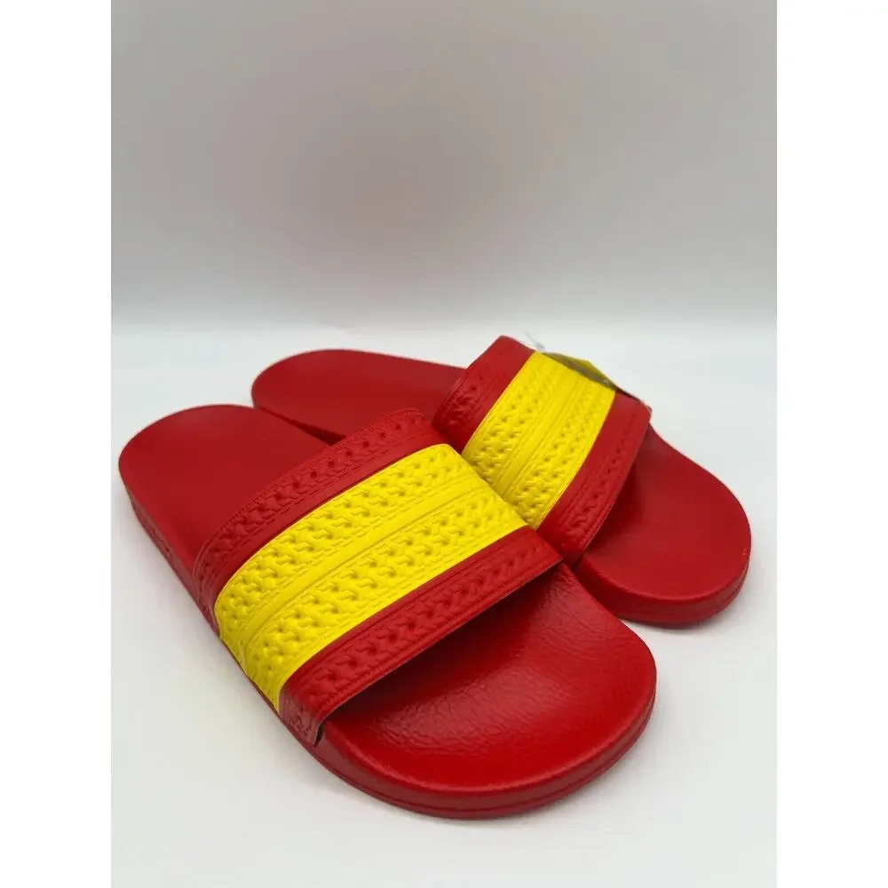 adidas Adilette Slides 'Spain' G55382 Red Yellow Men's Size 7 NWT